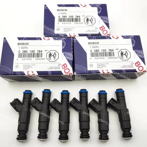 6pcs Original 4-Hole OEM Bosch Fuel Injectors 0280155784 for Jeep 1999-2004 4.0L