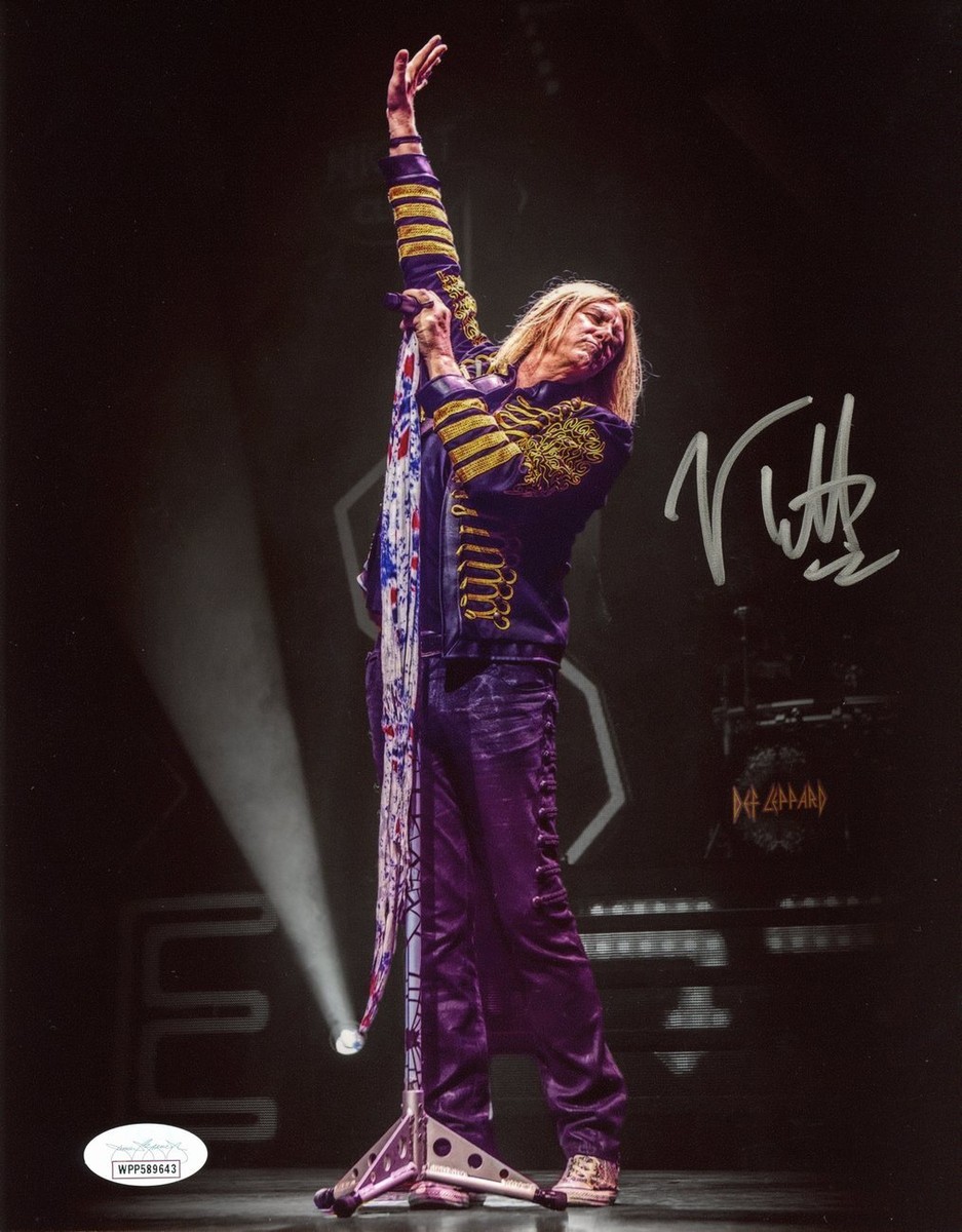 短期値下KISSとDef Leppardの共同サイン入り写真と証明書 Joe Elliott Autographed 8x10 Photo Def Leppard JSA | eBay