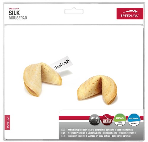 Speedlink Mauspad Silk Mousepad Glückskekse Motiv 23cm x 19cm Büro PC Laptop - Afbeelding 1 van 5