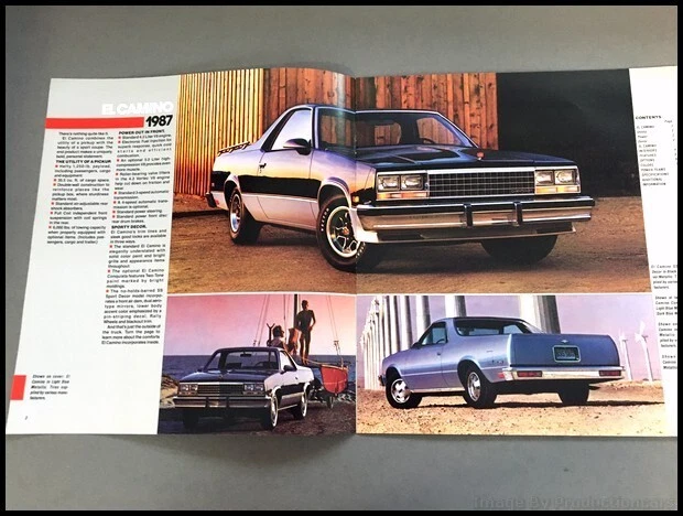 1987 Chevrolet El Camino and SS Original Car Sales Brochure Catalog - Изображение 2 из 4