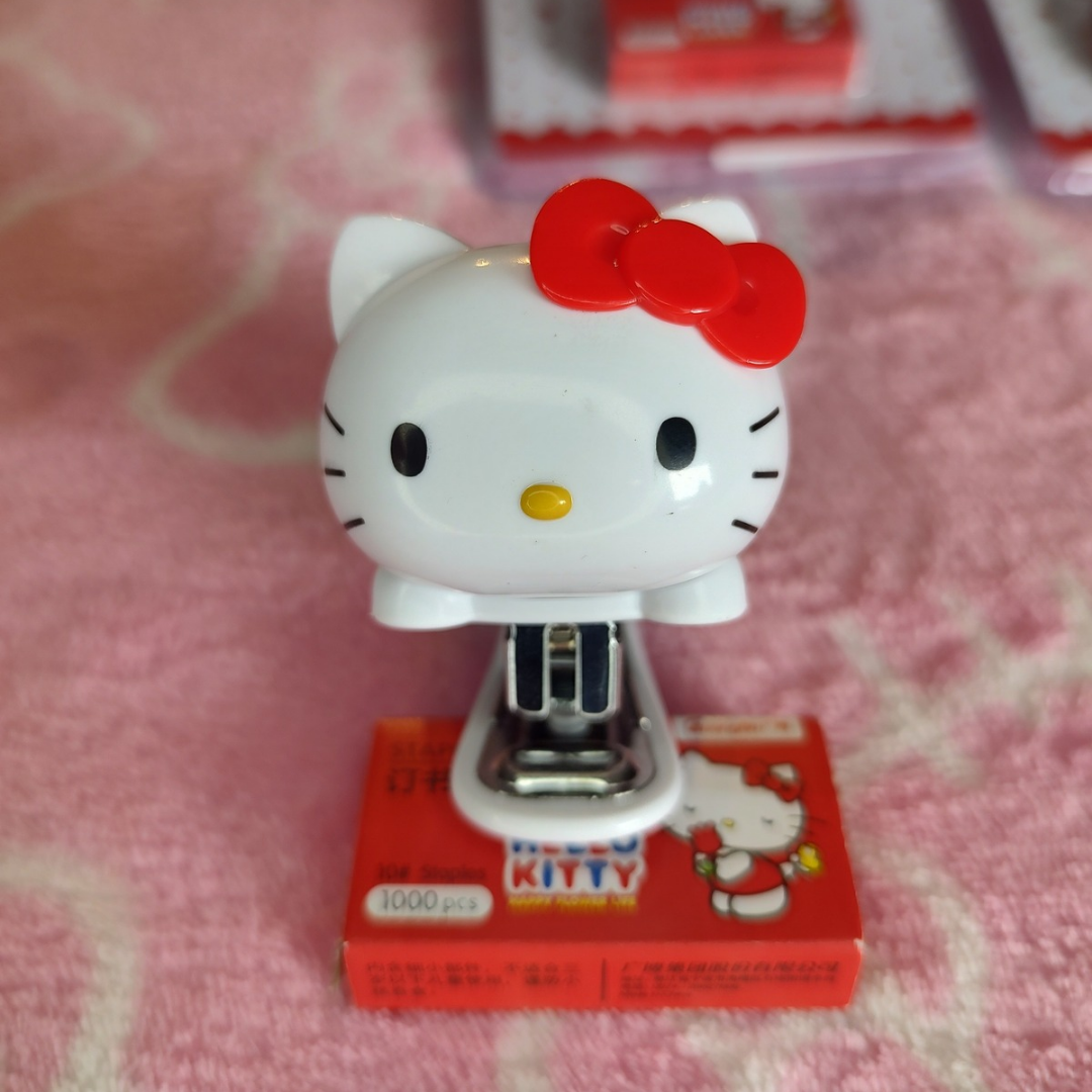 Hello Kitty Stapler Set Cute School Office Stationery New-image