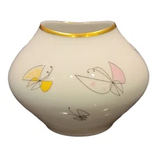 Rosenthal Thomas Germany VTG Porcelain MCM Abstract Butterflies Vase  Rare! EUC 