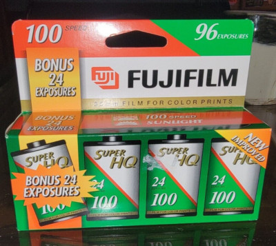 4 rolls unopened expired 6/2000 35 mm 100 speed color Fujifilm 24 exposure rolls