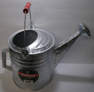 NEW BEHRENS 210 QUALITY 2.5 GALLON GALVANZIED SPRINKLER WATERING CAN WOOD HANDLE