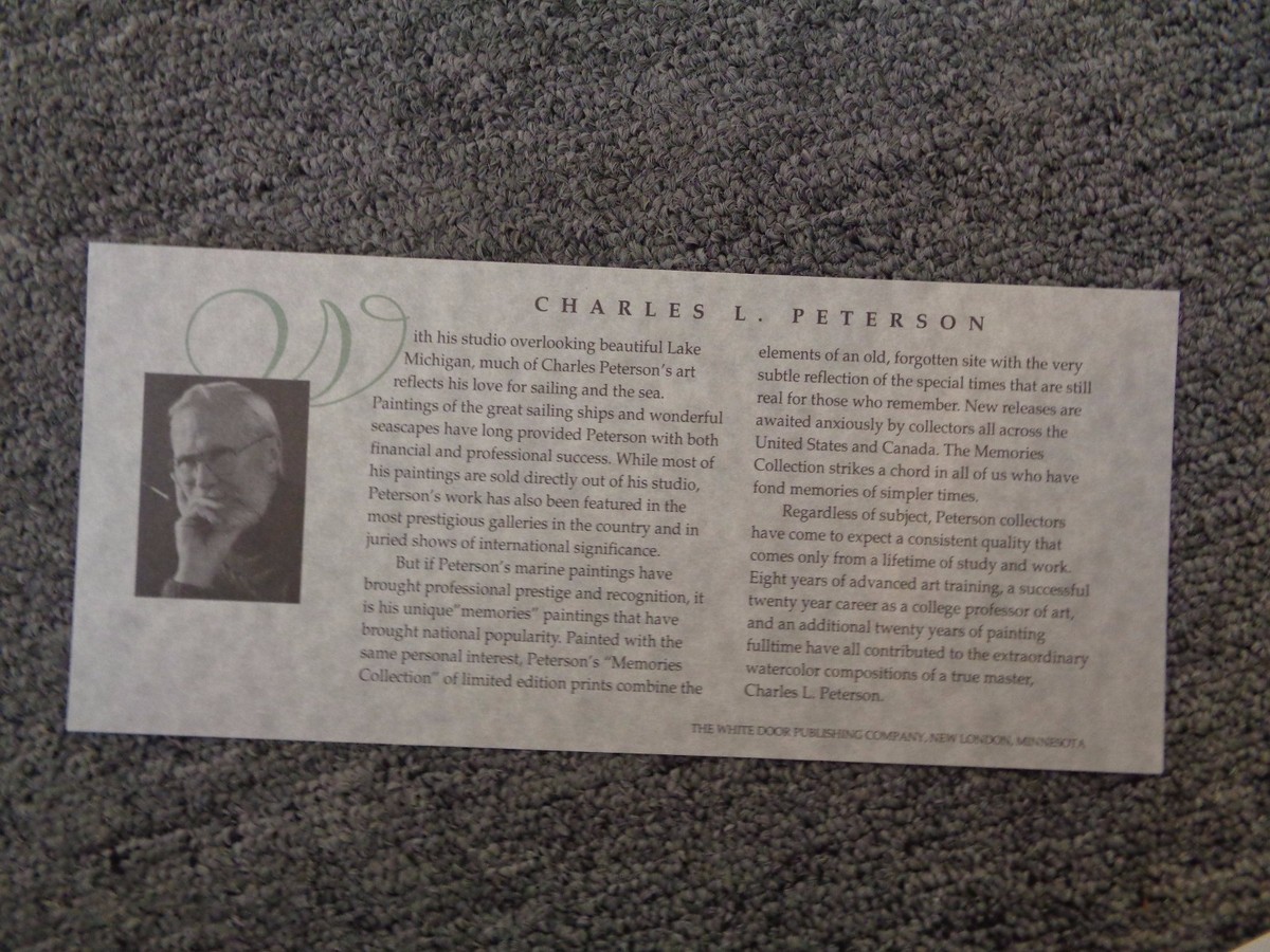 Charles Peterson A Stitch in Time Collector Ed. Certificate