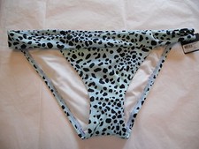 VICTORIA'S SECRET ANIMAL BIKINI BOTTOM ONLY NWT 2A5O BLUE LEOPARD