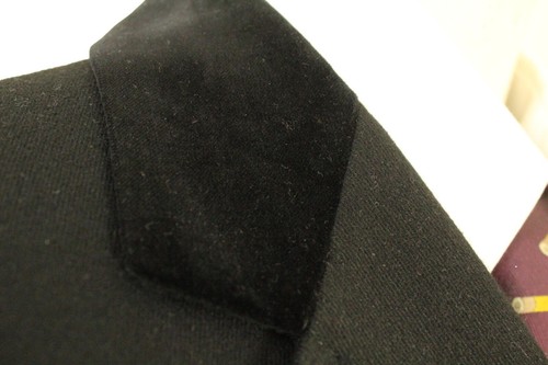 ABRIGO VINTAGE DAKS SIGNATURE TERCIOPELO NEGRO CUELLO 40" HOMBRE - Imagen 5 de 12