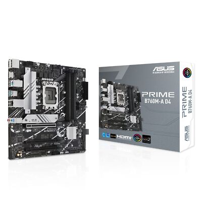 ASUS Prime B760M-A D4 Intel  B760 (LGA 1700)(13th and 12th Gen) mATX Mother