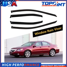Dark Black Side Wind Deflectors Window Visors 4p For 04-08 Acura TSX Sedan