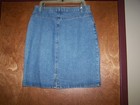 Ladies FRENCH DRESSING JEANWEAR PARIS Jean Skirt Size 16 EUC Back Kick Front Zip — photo 2