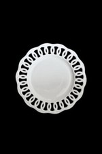 Sample White Lace Effect Glass Cake  Plates 20cm and 30cm. 