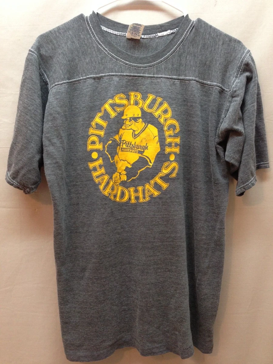 Men s Vintage Pittsburgh Hardhats Professional Softball Team T shirt L A371