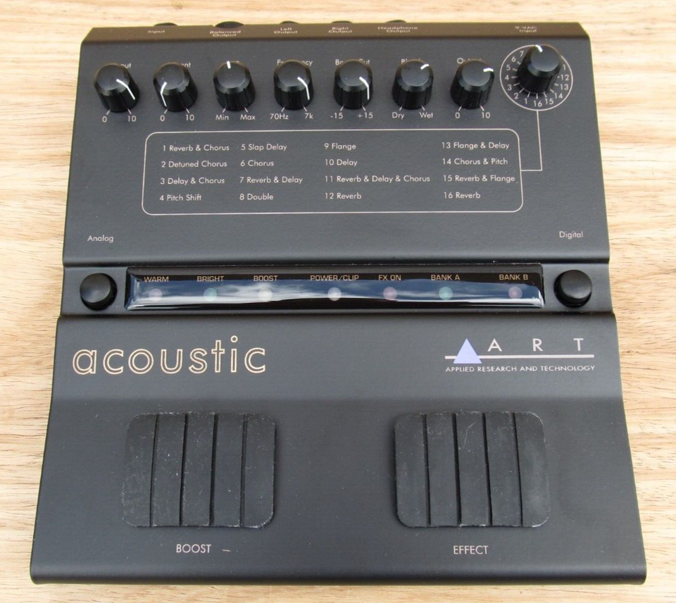 ART Acoustic Guitar Preamp Processor Effects Pedal Boxed & Power Supply