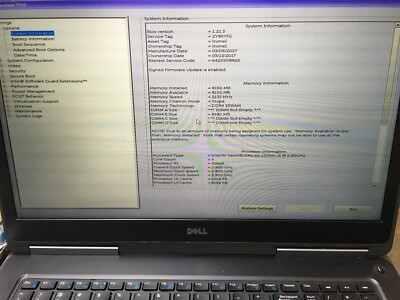 Dell Precision 7710 Intel Xeon E3-1535M v5 2.9GHz 8GB Quadro M3000M - READ DESC