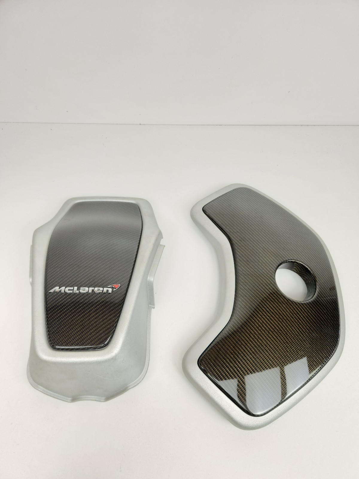 2015-2016 MCLAREN 650S SPIDER CARBON FIBER ENGINE & COOLANT COVER PANEL TRIM OEM