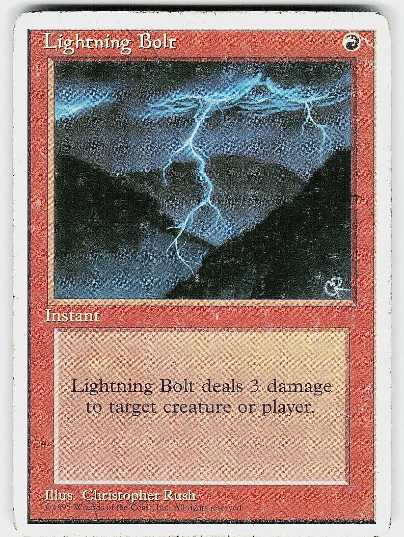 Lightning Bolt In Individual Magic: The Gathering Cards for sale