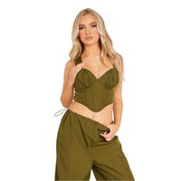 Missy Empire - Korsett Top FüR Damen, Geraffte BüSte (GT17641)