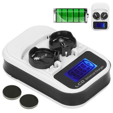 1PCS 3.6V LCD Button Battery Charger US Plug For LIR2016 LIR2025 LIR2032 F