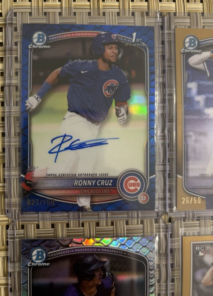 Lote 2025 Bowman #d RC Gonzalez Auto /50, Condon /10, Muncy 1/50, Cruz Auto /150 - Imagem 4 de 4