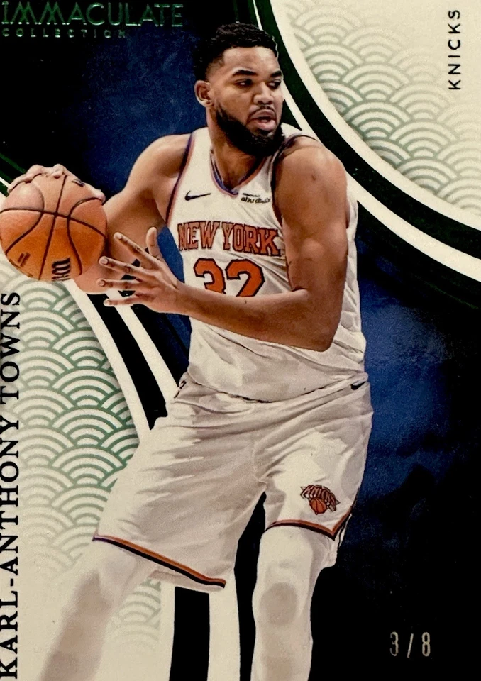 Karl Anthony Towns 2024-25 Panini immaculate Green #27 3/8 Knicks - Image 2 of 4
