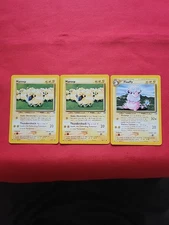 Pokemon: Mareep #65/111 & Flaaffy #34/111 Neo Genesis 2000 - NM / LP - L60 (3)