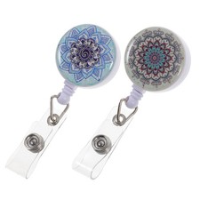 2Pcs Retractable Badge Clips Badge Clip Portable Badge Clip Nurse Badge Holder