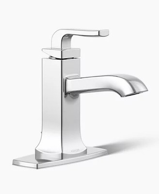 Kohler R76214-4D-CP Rubicon Chrome Bathroom Sink Faucet Single Hole Vanity