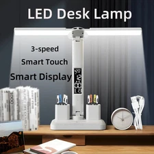 Double Headed Eye Protection Desk Lamp Smart Display Folding Dimmable LED Night 