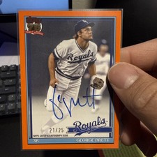 2026 Topps 75 Years George Brett Orange Auto /25 On Card Autograph Royals HOF