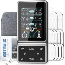 TENS Unit Muscle Stimulator with HD Color Screen, 3-in-1 TENS EMS Machine for...