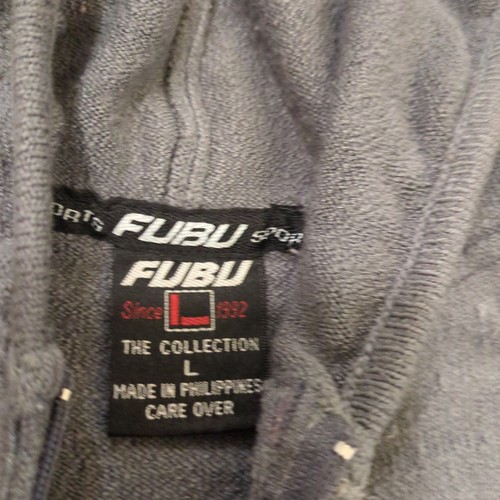 VTG FUBU Youth Large Fleece Bodysuit Sweater Hoodie Warm Up Y2K - Picture 2 of 11