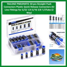 Durable Plastic Pneumatic Fittings Set - 50 Quick-Connect Air Line Connectors