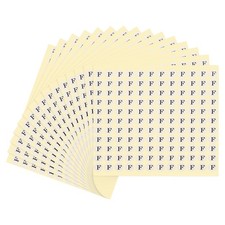 15 Sheets/1980Pcs Alphabet Stickers Letter F Self-Adhesive 0.5" Round Label