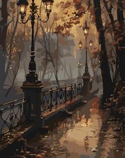 The Landscape Paint by Numbers Kit for Adults DIY Canvas 16x20 Inch Wall Art