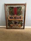 Vintage 80's Michelob Beer 34" X 26" Stained Glass Bar Sign