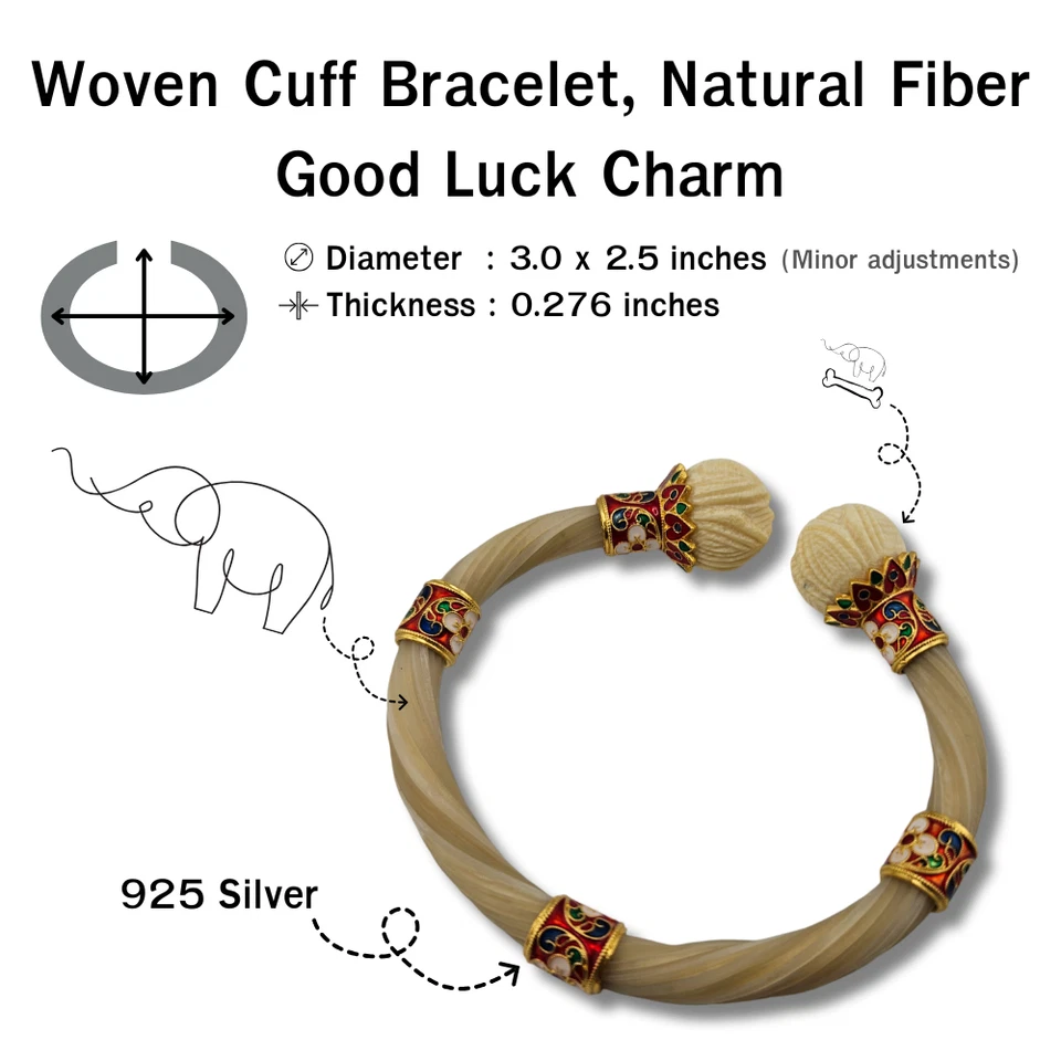 Ornate Thai Sukhothai Enamel Cuff Bracelet, Gold Plated 925 Silver, Hand-Carved - Image 2 of 4