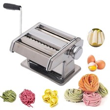 Fresh Pasta Maker Roller Machine Stainless Steel for Spaghetti Noodle Fettuccine