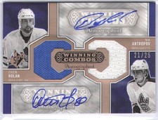 2005-06 SPx Owen Nolan Nik Antropov #AWC-NA Winning Combos Dual Auto Jersey /25