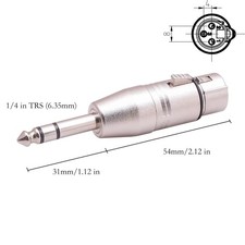 1/4 to XLR Adapter 4 Pack, 1/4" TRS to XLR 2 Pair, 2pcs Male to Male and 2pcs...