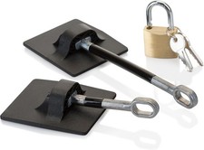Refrigerator Door Lock with Padlock, Black