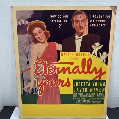 Vintage Hollywood Movie Poster Advertisement Eternally Yours 1939 Original Rare!