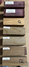 7 PIECES VARIOUS KILN DRIED EXOTIC TURNING LUMBER WOOD BLANKS 2" X 2" x 6" Q