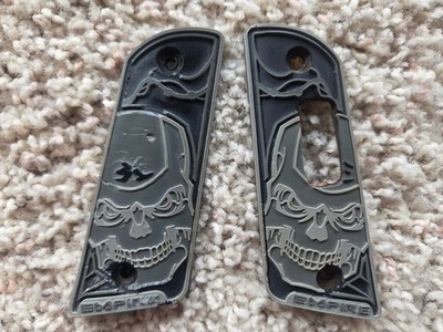 BOB LONG INTIMIDATOR 45 GRIP PANELS BLACK GRAY TIMMY BL 2005 2k5 PAINTBALL GRIPS