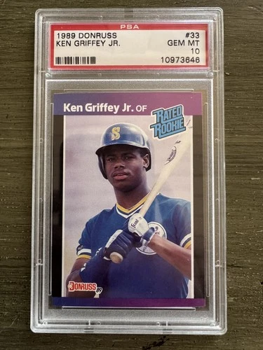 1989 Donruss #33 - HOF Ken Griffey Jr. RC Seattle Mariners PSA 10 GEM MINT