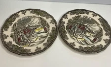 Set Of 2 Johnson Bros The Friendly Village School House 6” dessert Plates