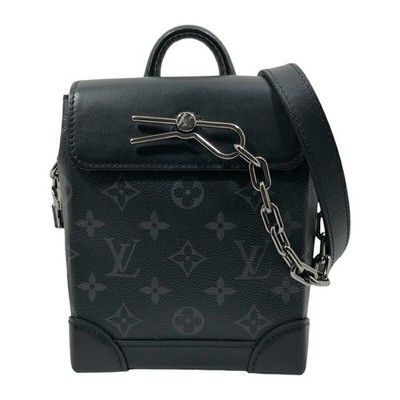 Louis Vuitton Nano Steamer M82774 Monogram Eclipse Black Men Crossbody Bag 99