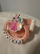 Handmade Pink Princess Adult Pacifier Rhinestone Deco Paci  PRINCESS  Beads