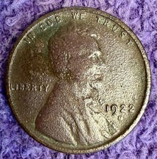 1922 D Lincoln wheat penny