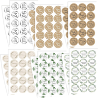 Danke Aufkleber Rund – 180 StüCk, 6 Designs „Vielen Dank“ – DankeschöN Sticker F