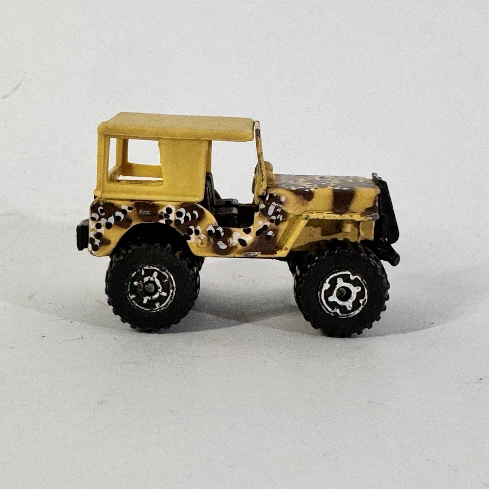 Matchbox CJ Series Jeep 4x4 Tan Desert Tan Camouflage Die Cast - Image 2 of 4